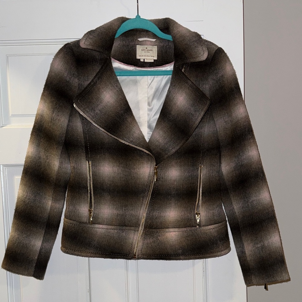 Kate spade Women's Brown Plaid coat